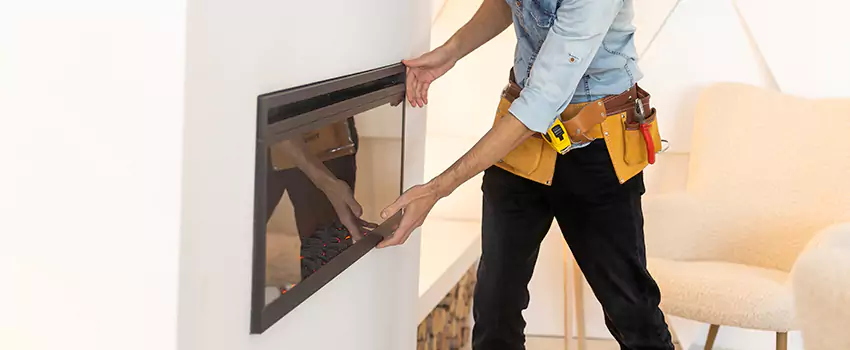 Metal Fireplace Installation in Denton, Texas
