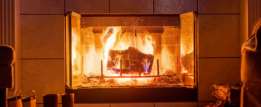 Mendota Hearth Landscape Fireplace Installation in Denton, Texas