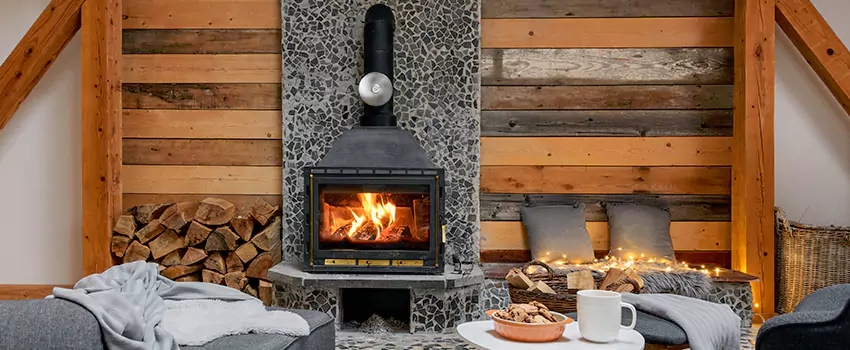 Thelin Hearth Products Direct Vent Gas Stove Fireplace Inspection in Denton, Texas